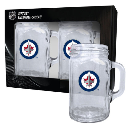 WINNIPEG JETS 16OZ MASON MUGS - 2 PACK