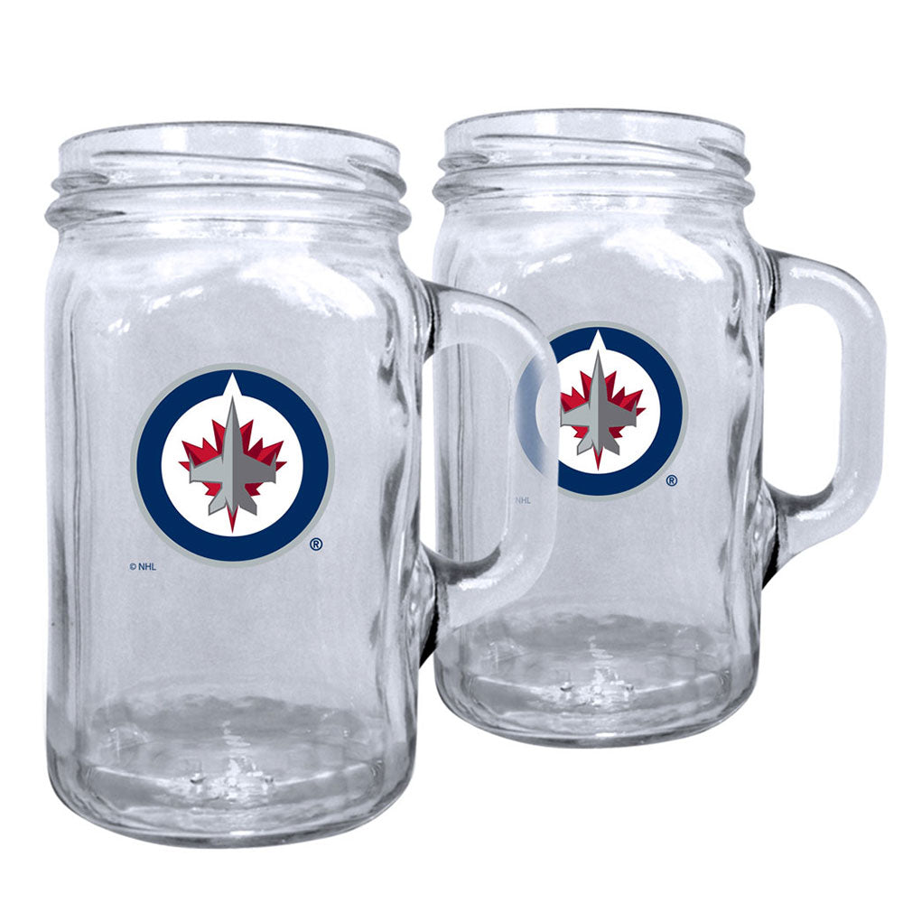 WINNIPEG JETS 16OZ MASON MUGS - 2 PACK