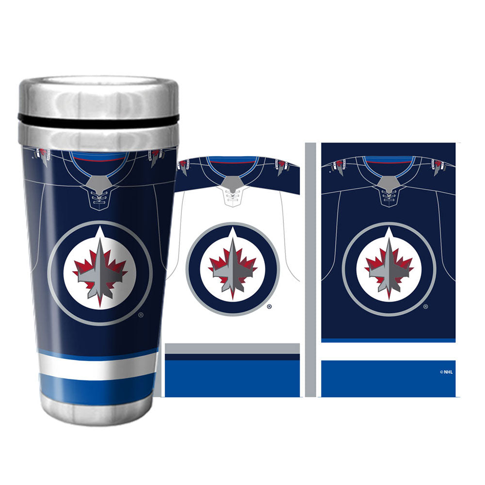 WINNIPEG JETS 16OZ STAINLESSS STEEL TRAVEL MUG