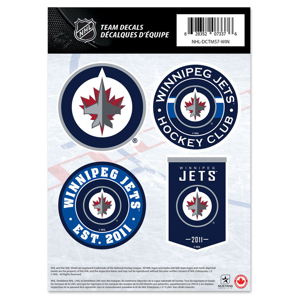 WINNIPEG JETS 5" X 7" MINI DECAL SET