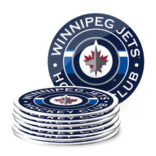 WINNIPEG JETS TEAM STRIPE COASTER - 8 PACK