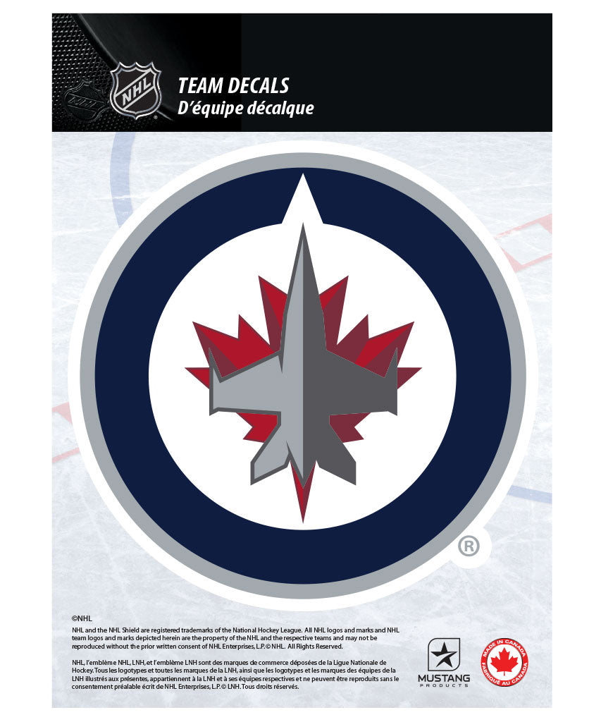 WINNIPEG JETS 5" X 7" NHL TEAM DECAL