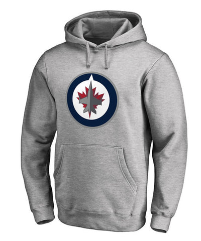 Gildan Winnipeg Jets Logo Pullover Hoodie Sport Grey L