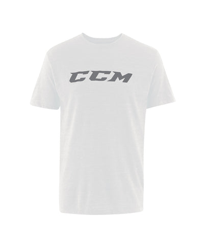 CCM ADULT TRI-BLEND T SHIRT - WHITE